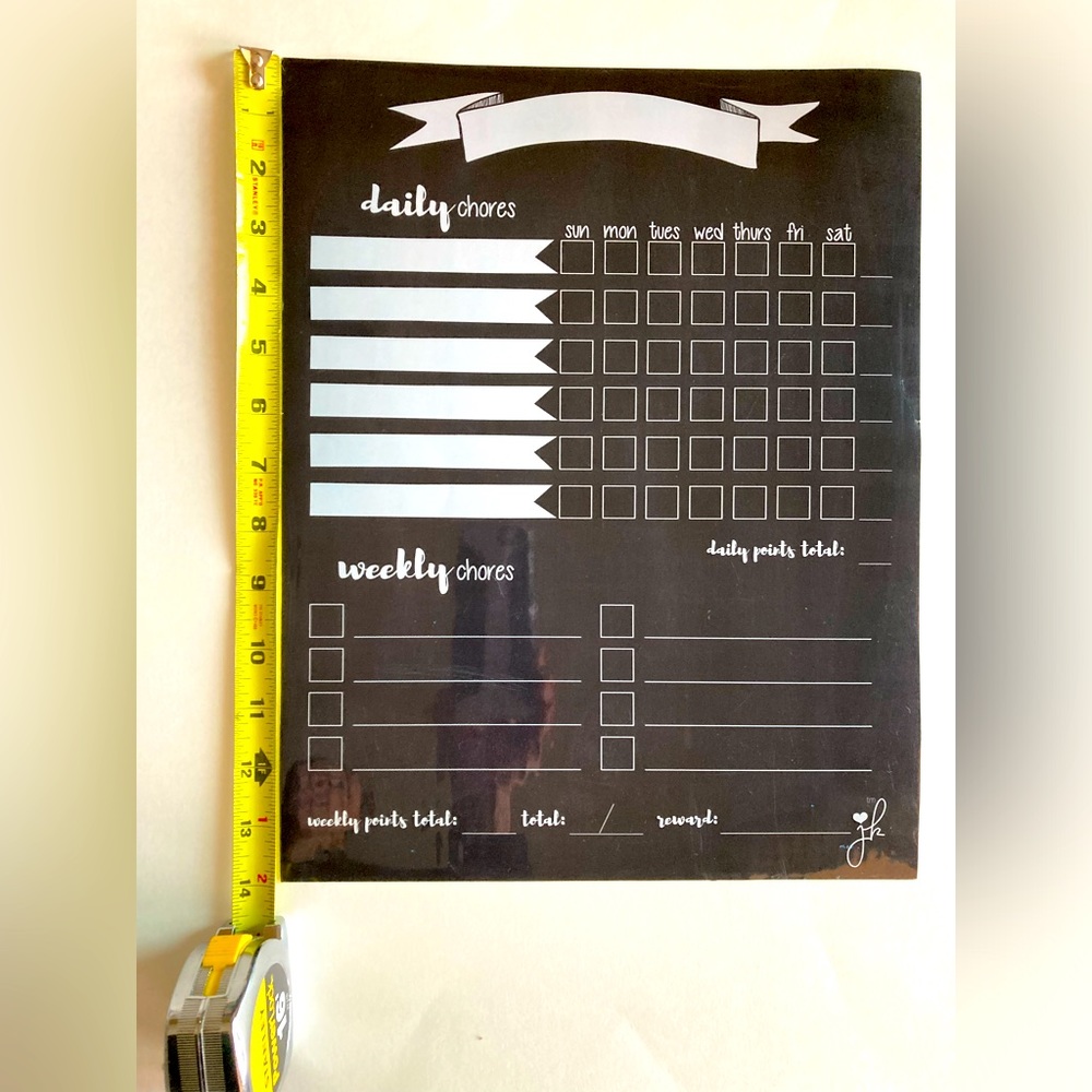 JENNA KATE Large Magnetic, Dry Erase Chore Board. Back to School!